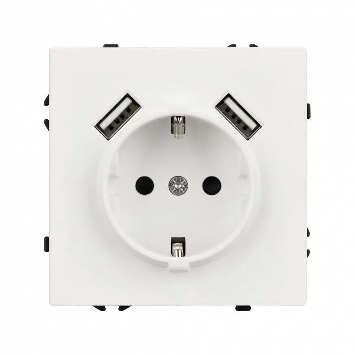 Розетка с заземлением и 2хUSB type A, без рамки Arlight SCT 054288