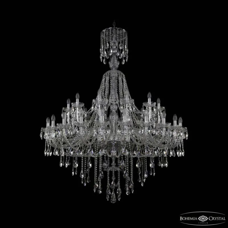 Подвесная люстра Bohemia Ivele Crystal 1415 1415/24+12/530/XL-186 Ni