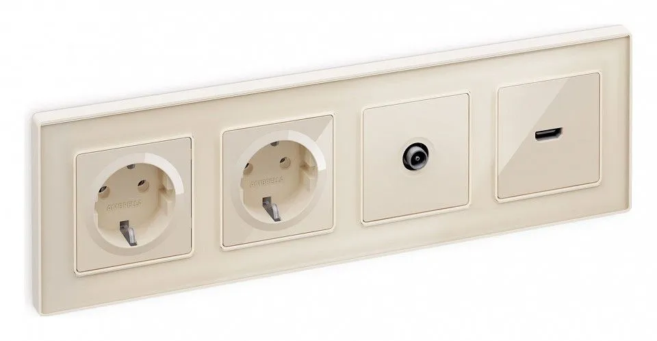 Накладка для ТВ-розетки Ambrella Volt ALFA AP3130