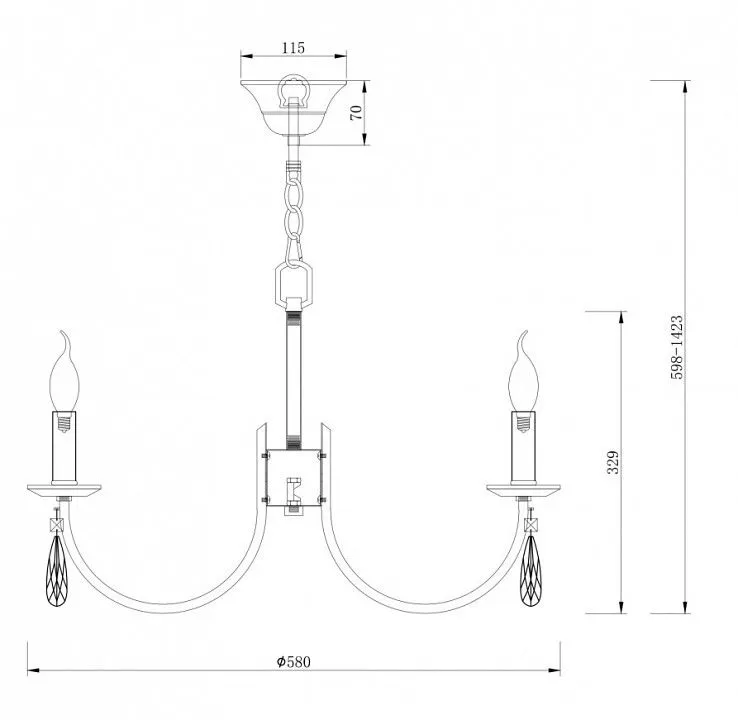 Подвесная люстра Freya Форте FR1006PL-06N