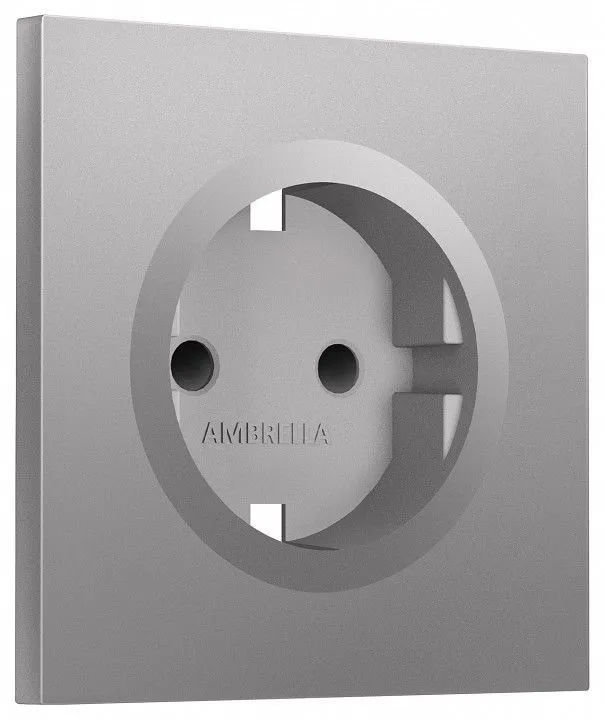 Накладка для розетки с заземлением и со шторками Ambrella Volt SIGMA SP5070