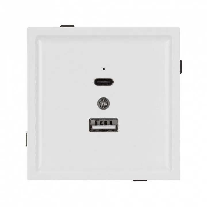 Розетка 2хUSB type A и C без рамки Arlight SCT-TENDO 054094