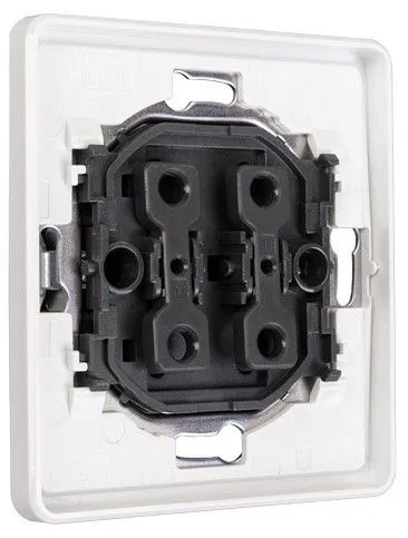 Выключатель двухклавишный без рамки Kranz ROUND KR-78-0706-1