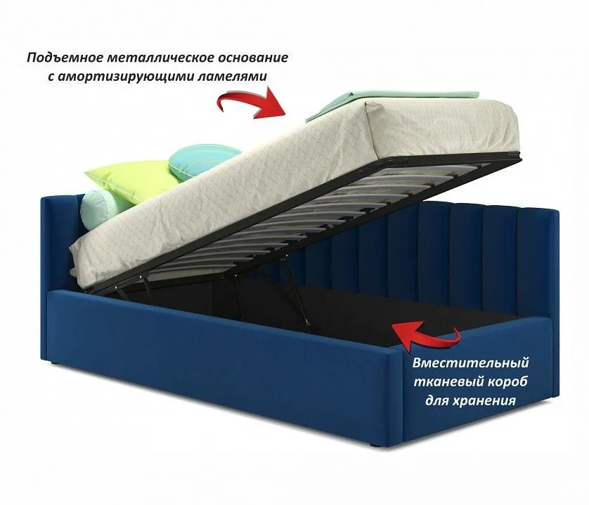 Кровать односпальная Milena 2000x900 с ПМ и матрасом PROMO B COCOS