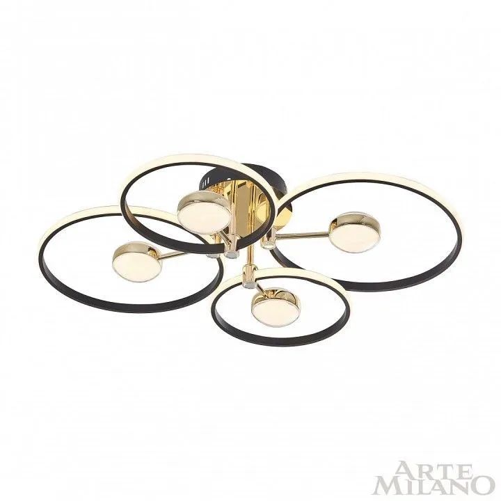 Потолочная люстра Arte Milano Ferrara-76140 276140/4+4 BK/GD