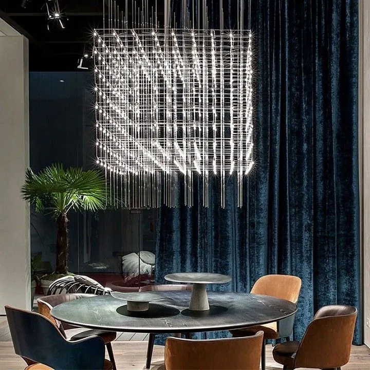 Подвесная люстра O-LUCE Cosmic Glass ячейка 15*15 см 1094011-0
