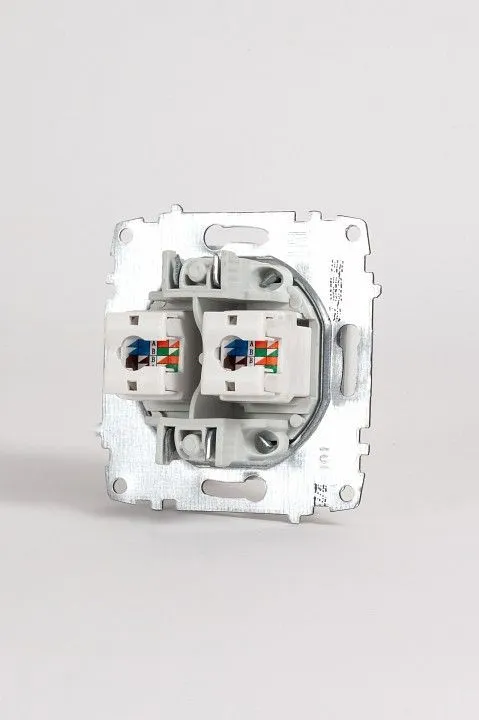Розетка двойная Ethernet RJ-45 без рамки Elbi Eleсtriс Zena Vega 609-015600-248