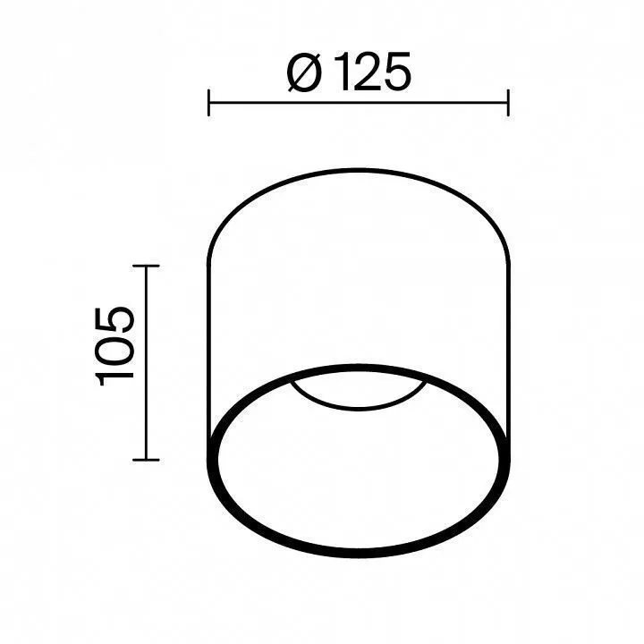 Накладной светильник Maytoni Technical Альфа C064CL-01-25W3K-RD-B