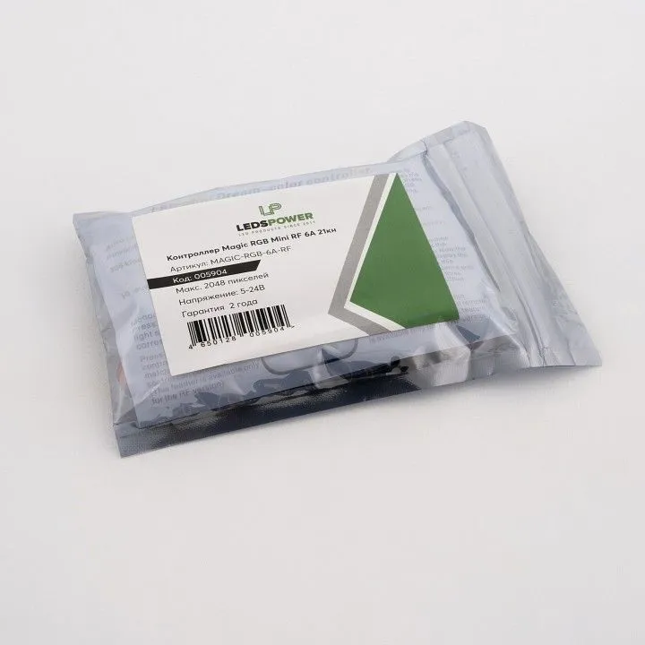 Контроллер с пультом ДУ LEDS POWER Mini RF 6A 21кн 005904