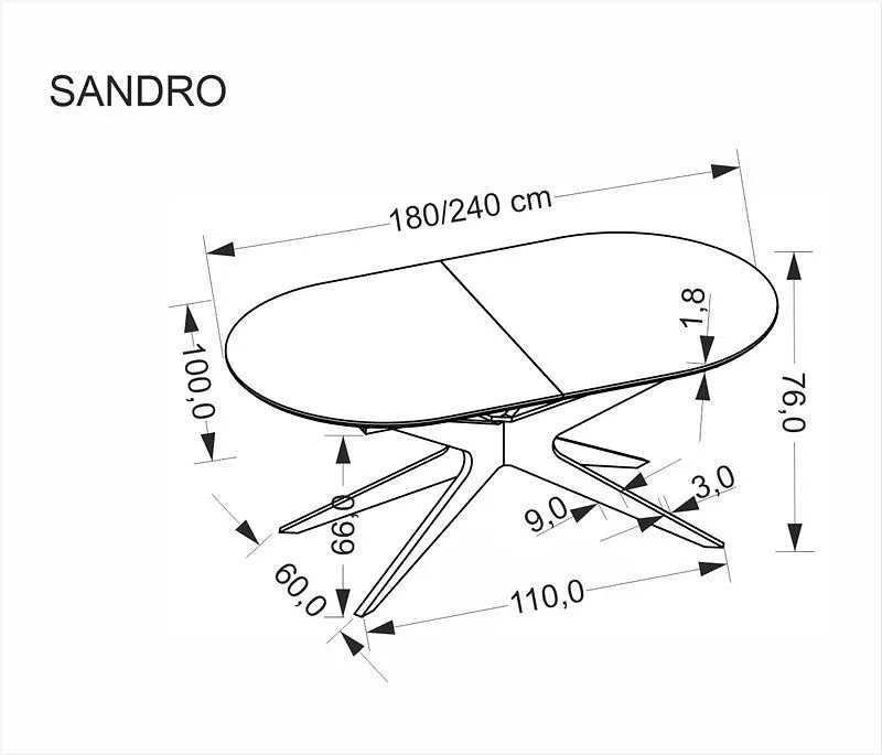 Стол обеденный Sandro