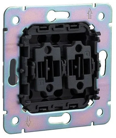 Переключатель перекрестный двухклавишный без рамки Kranz ROUND KR-78-0733-1