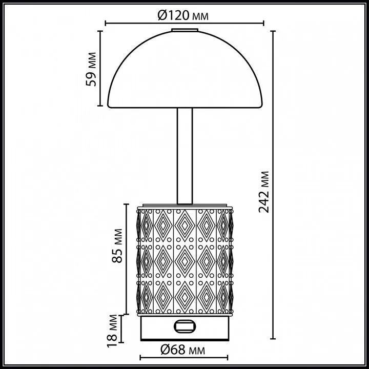 Настольная лампа декоративная Odeon Light Lulu 5453/3TL
