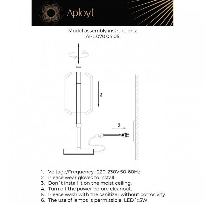 Настольная лампа декоративная Aployt Lakres APL.070.04.05