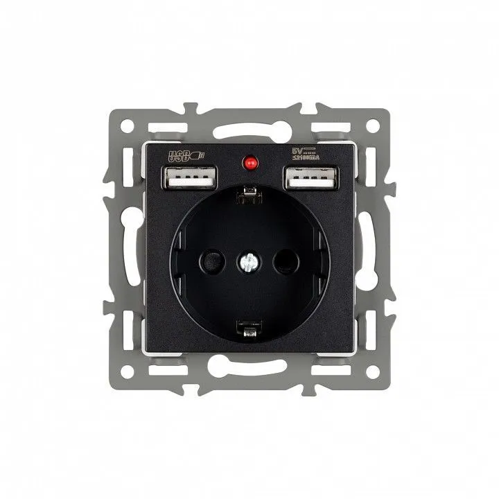 Розетка с заземлением и 2хUSB type A, без рамки Arlight SCT 043734