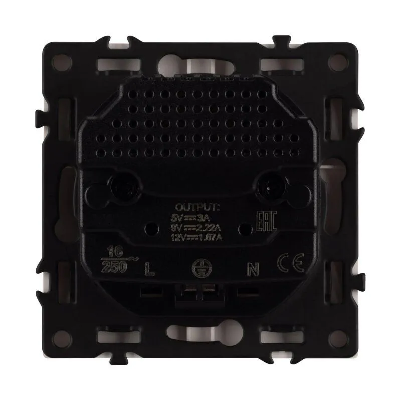Розетка с заземлением и со шторкой и 2хUSB C, без рамки Arlight NOBE 061815(1)