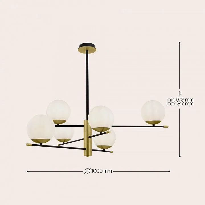Люстра на штанге Maytoni Ностальгия MOD048PL-06G
