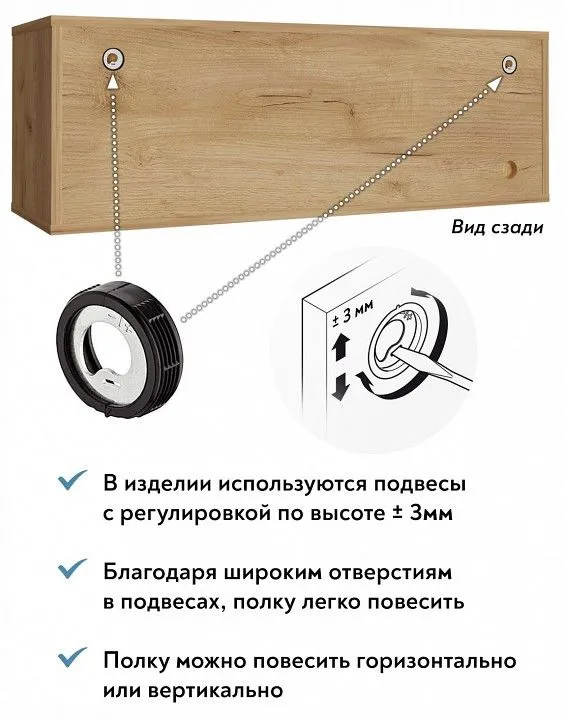 Полка навесная Эконом-стандарт П-02