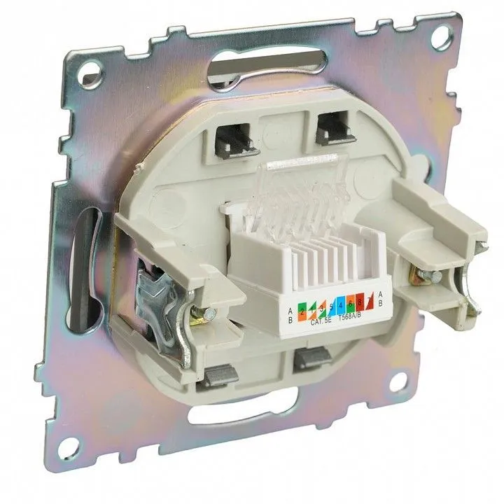 Розетка Ethernet RJ-45 без рамки Stekker Катрин 49418