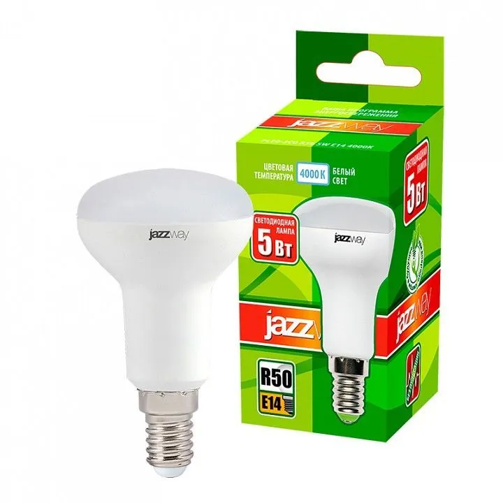 Лампа светодиодная Jazzway  E14 5Вт 4000K PLED-ECO-R50 5w E14 4000K