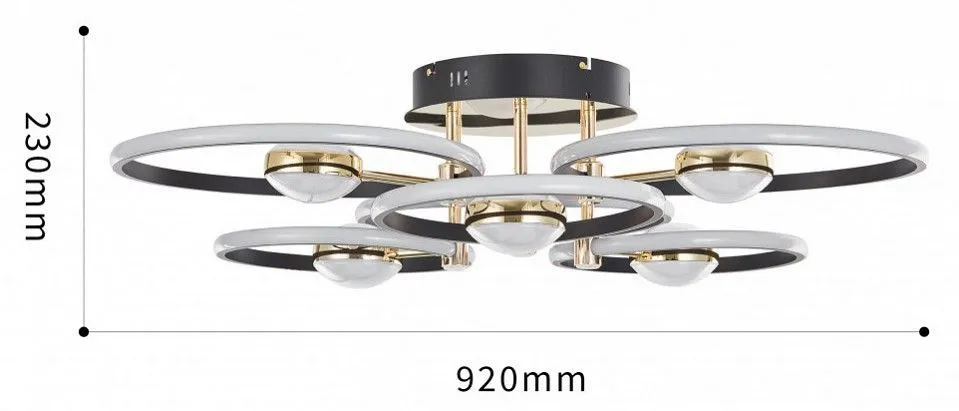 Потолочная люстра Arte Milano Ferrara-76140 276140/6+6 BK/GD