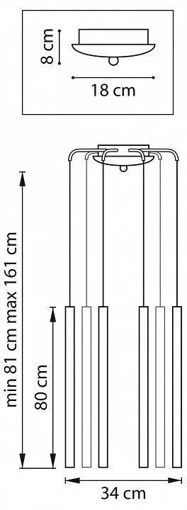 Подвесная люстра Lightstar Tubo L8T747437