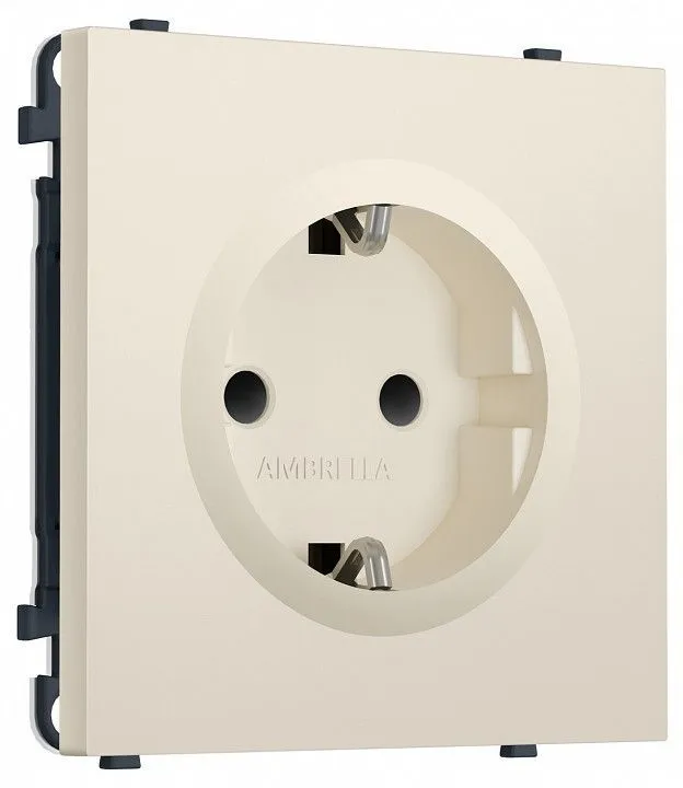 Розетка с заземлением и со шторкой, без рамки Ambrella Volt MS MS327010