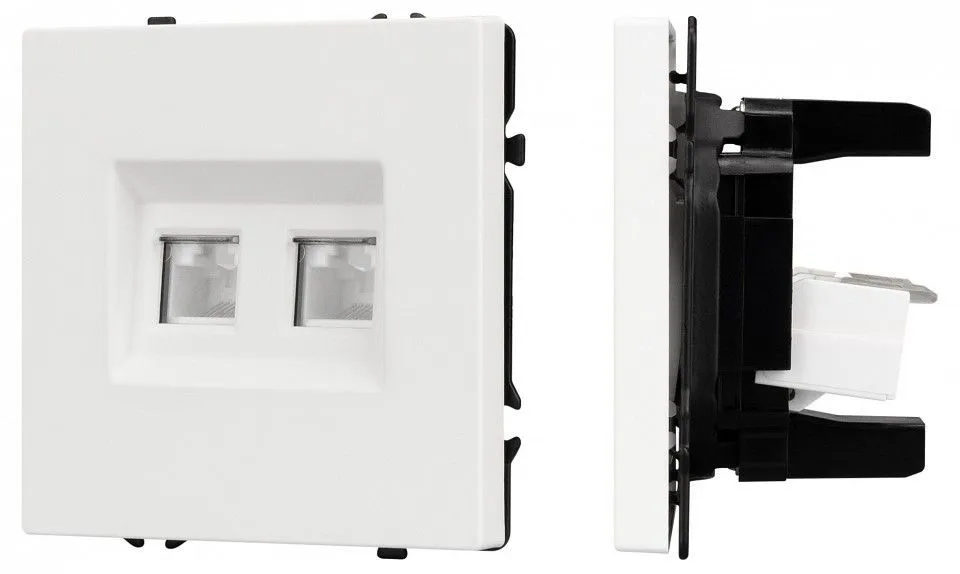 Розетка двойная Ethernet RJ-45 без рамки Arlight NOBE 054312(1)