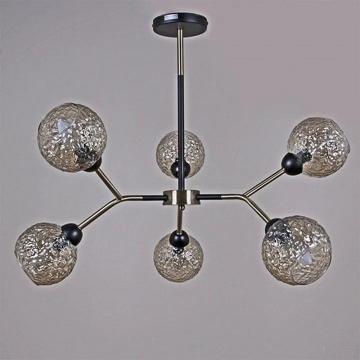Люстра на штанге ILLUMICO  IL0268-6PSQ-79 BK AB