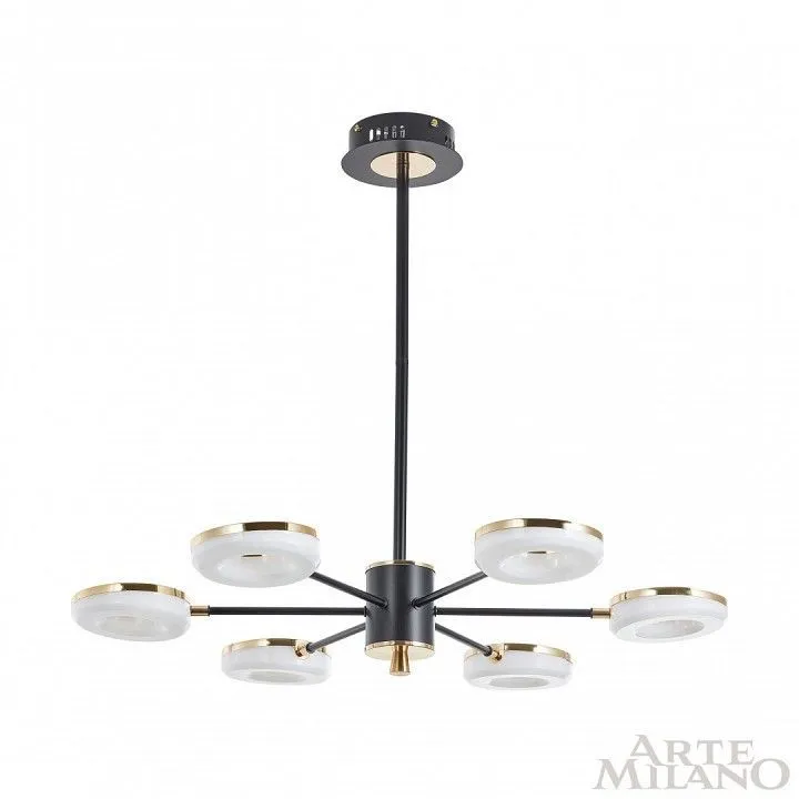 Люстра на штанге Arte Milano Ferrara-72999 277499/6 BK/GD