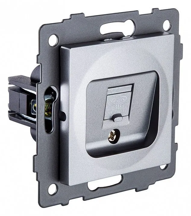 Розетка телефонная RJ-11 со штрокой, без рамки Kollinger  REA-009GY