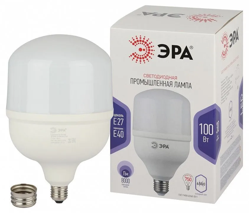 Лампа светодиодная Эра Стандарт E27/E40 100Вт 6500K LED POWER T160-100W-6500-E27/E40