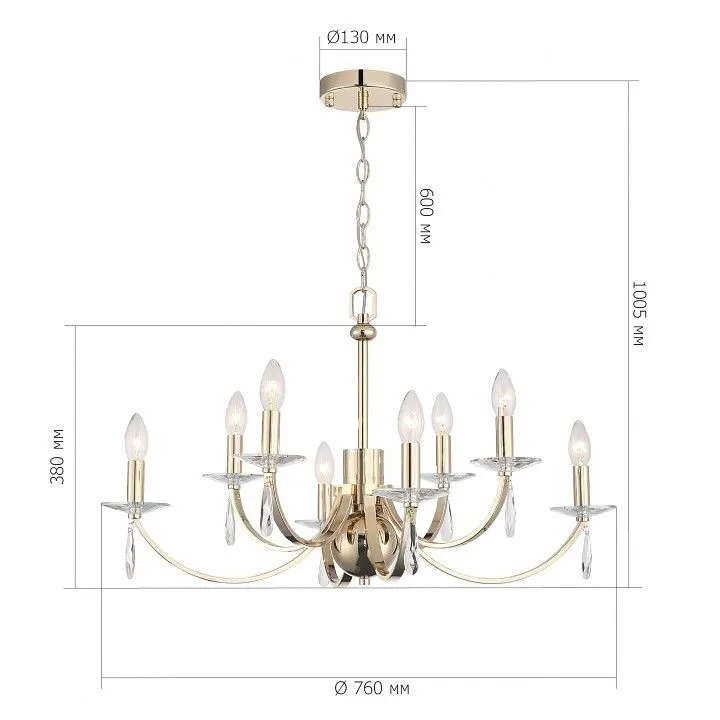 Подвесная люстра ST-Luce BRASS SL1405.203.08