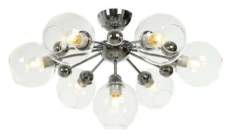Люстра на штанге LUMINA DECO Devoli LDC 8040-7 CHR+PR
