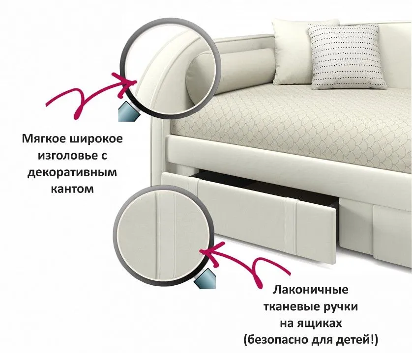 Кровать односпальная Elda 2000x900 c матрасом ГОСТ