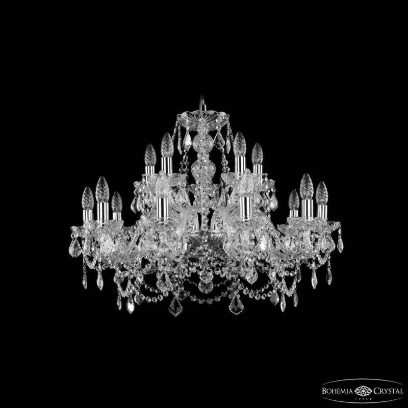 Подвесная люстра Bohemia Ivele Crystal 1411 1411/10+5/240 Ni Leafs