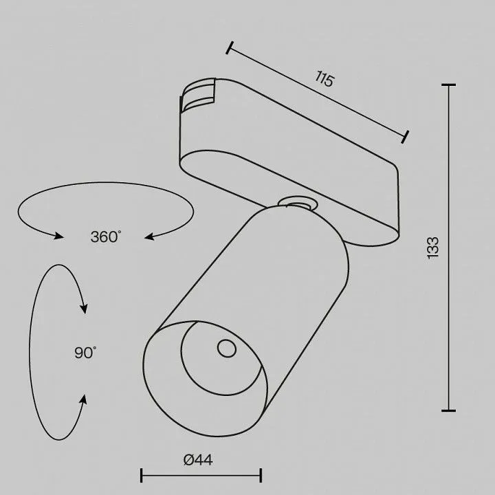 Светильник на штанге Maytoni Technical Фокус TR103-1-12W4K-M-W