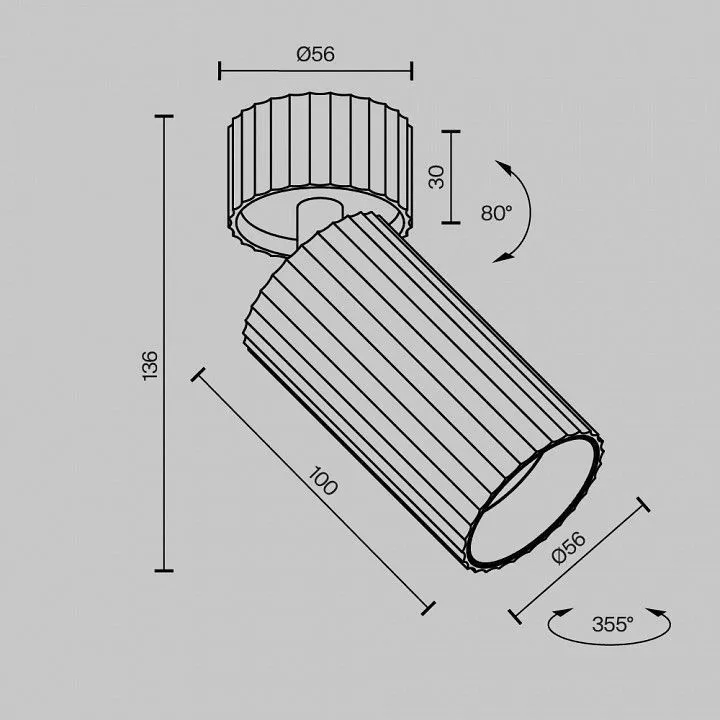 Спот Maytoni Technical Калипсо C108CL-01-GU10-B