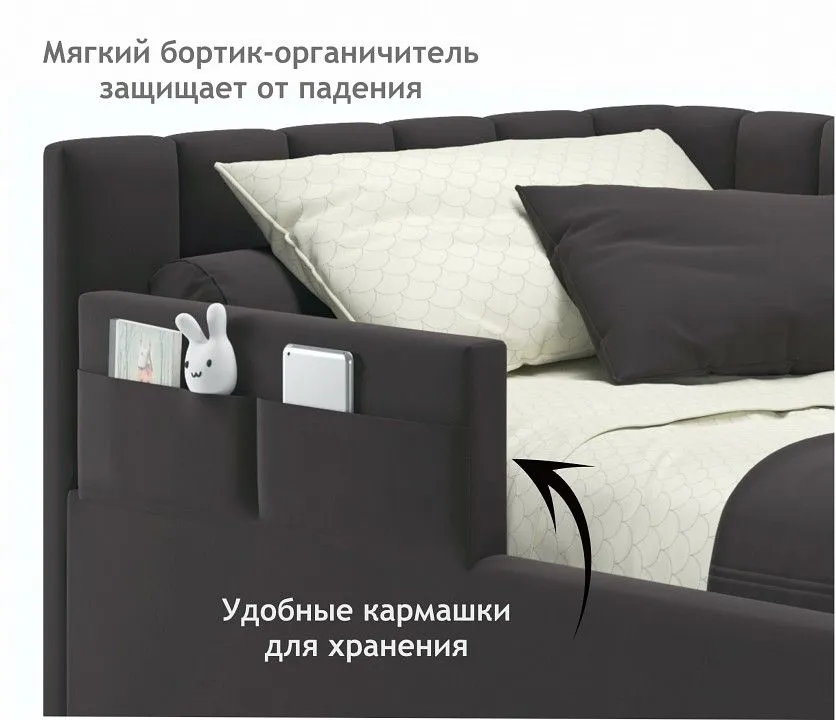 Кровать односпальная Milena 2000x900 с ПМ