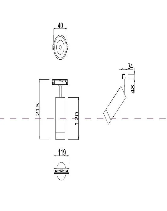 Светильник на штанге Maytoni Technical Фокус TR019-2-7W4K-W