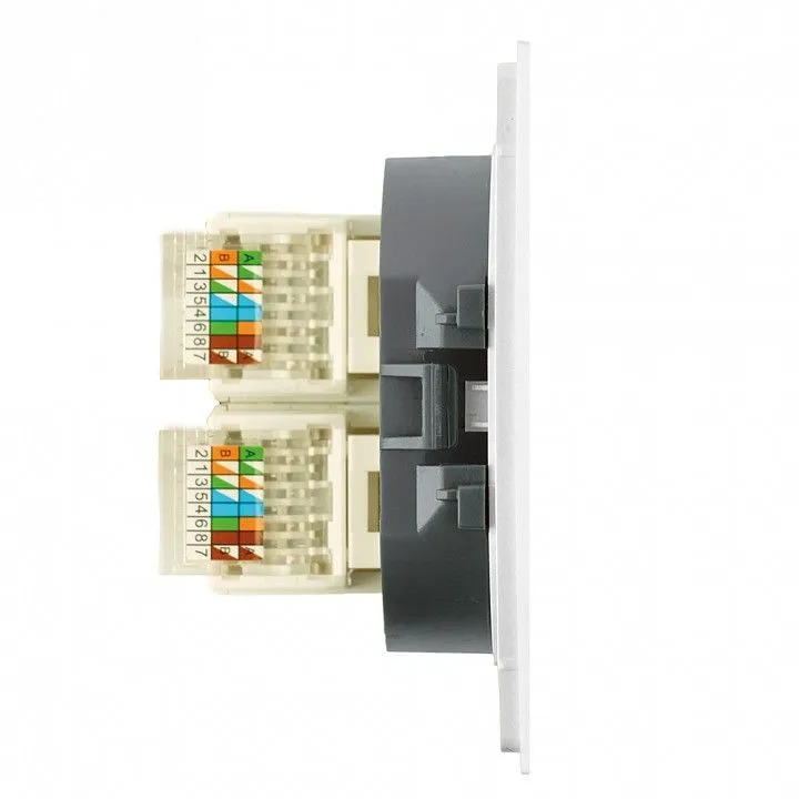 Розетка двойная Ethernet RJ-45 без рамки Stekker Мия 50437