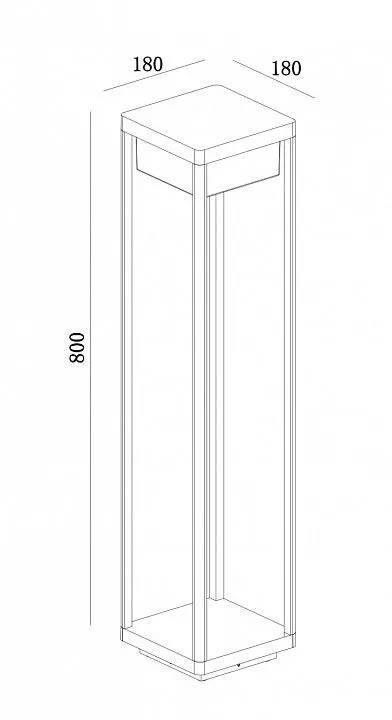 Наземный низкий светильник Maytoni Outdoor Бейкер Стрит O021FL-L10B3K