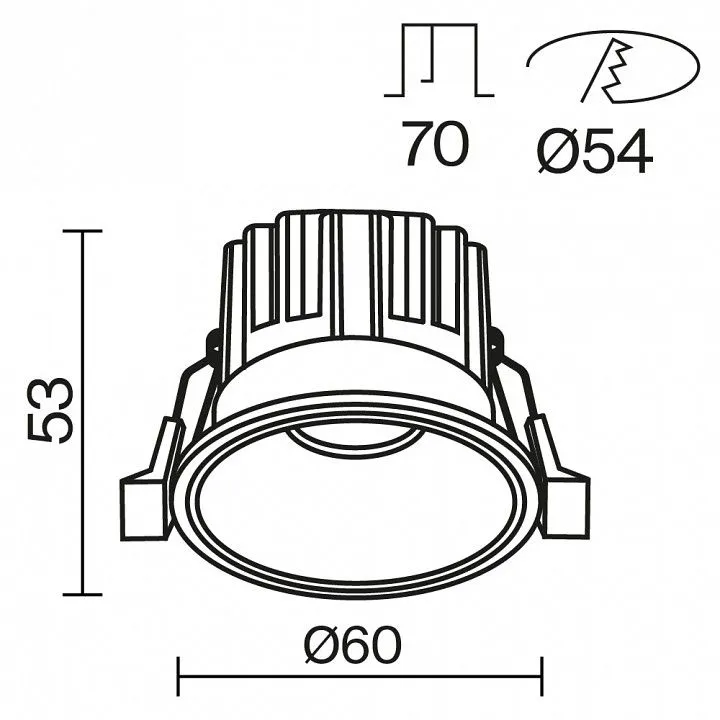 Встраиваемый светильник Maytoni Technical Раунд DL058-7W3K-W