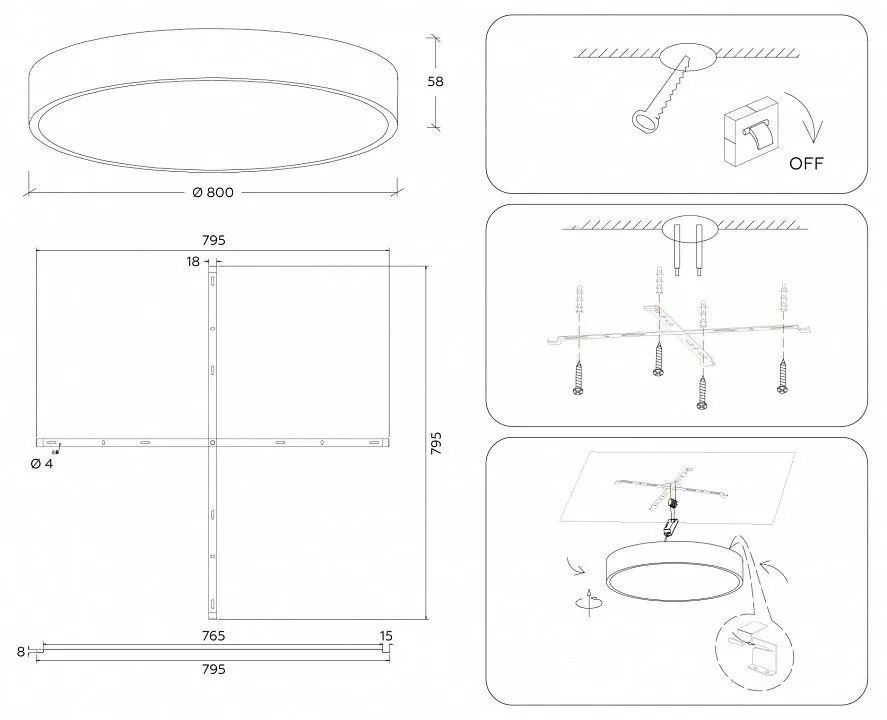 Накладной светильник Ambrella Light FV FV5542
