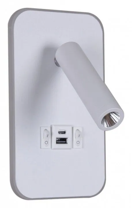 Бра Reluce 86204 86204-9.2-001KT LED12W+USB WT