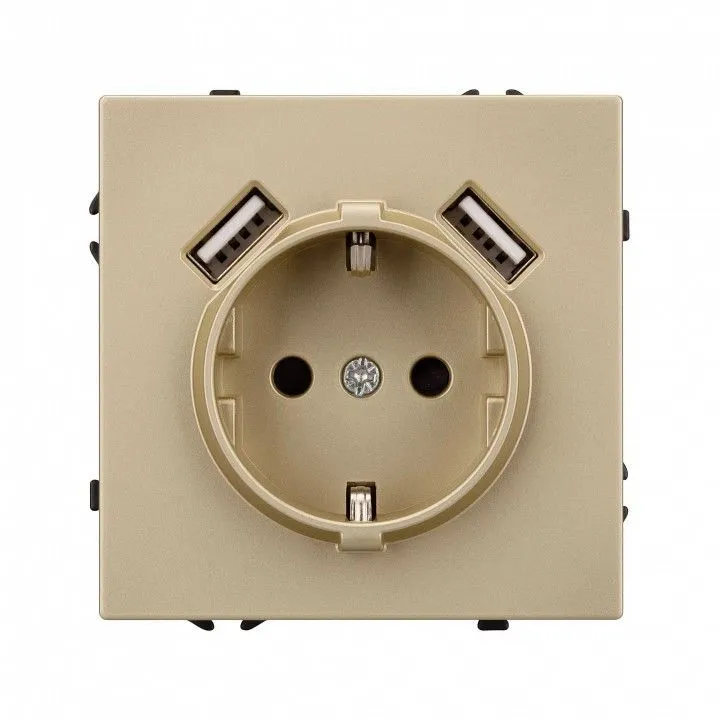 Розетка с заземлением и 2хUSB type A, без рамки Arlight SCT 054290