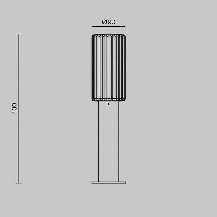 Наземный низкий светильник Maytoni Outdoor Рубчик O502FL-01B