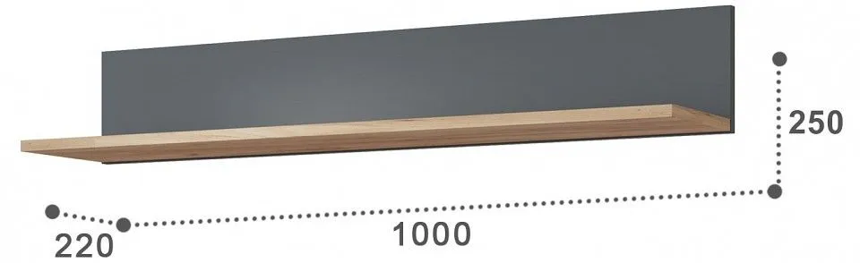 Полка навесная Эмилия ЭЛ-10