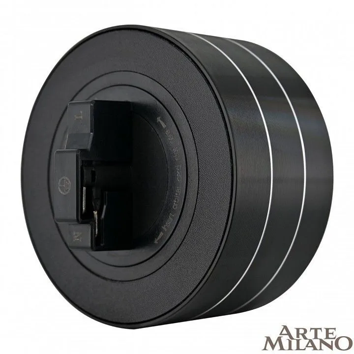 Розетка с заземлением на треке Arte Milano Am-track-sockets 380011TS/ES Black
