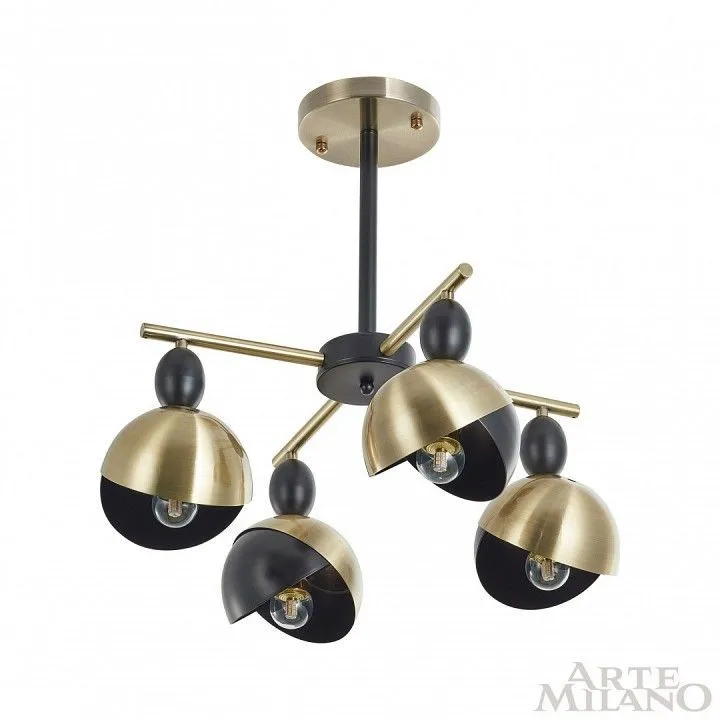 Люстра на штанге Arte Milano Neapolis-71307 271307/4 BK/GD Люстра на штанге Arte Milano Neapolis-71307 271307/4 BK/GD