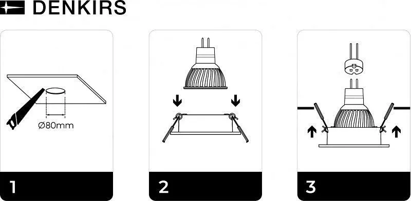 Встраиваемый светильник Denkirs DK3020WW DK3020-WH Встраиваемый светильник Denkirs DK3020WW DK3020-WH